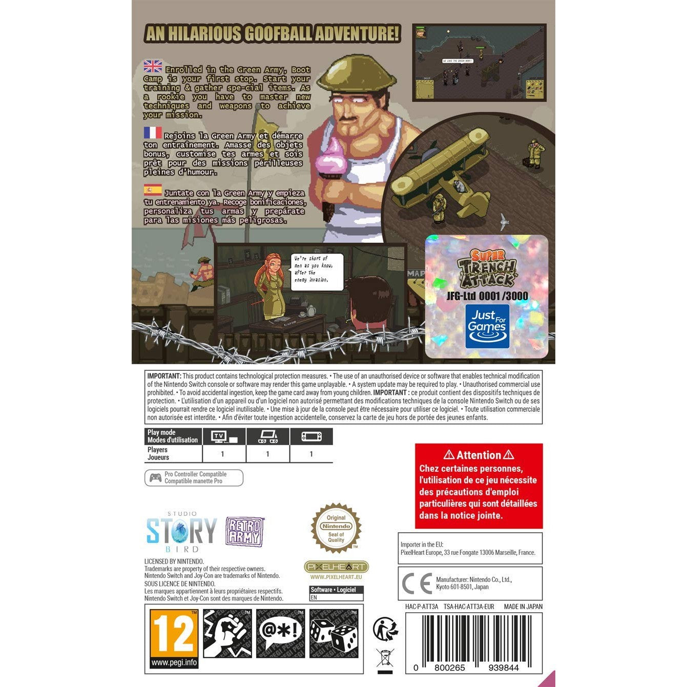Super Trench Attack European Import - Nintendo Switch - PixelHeart