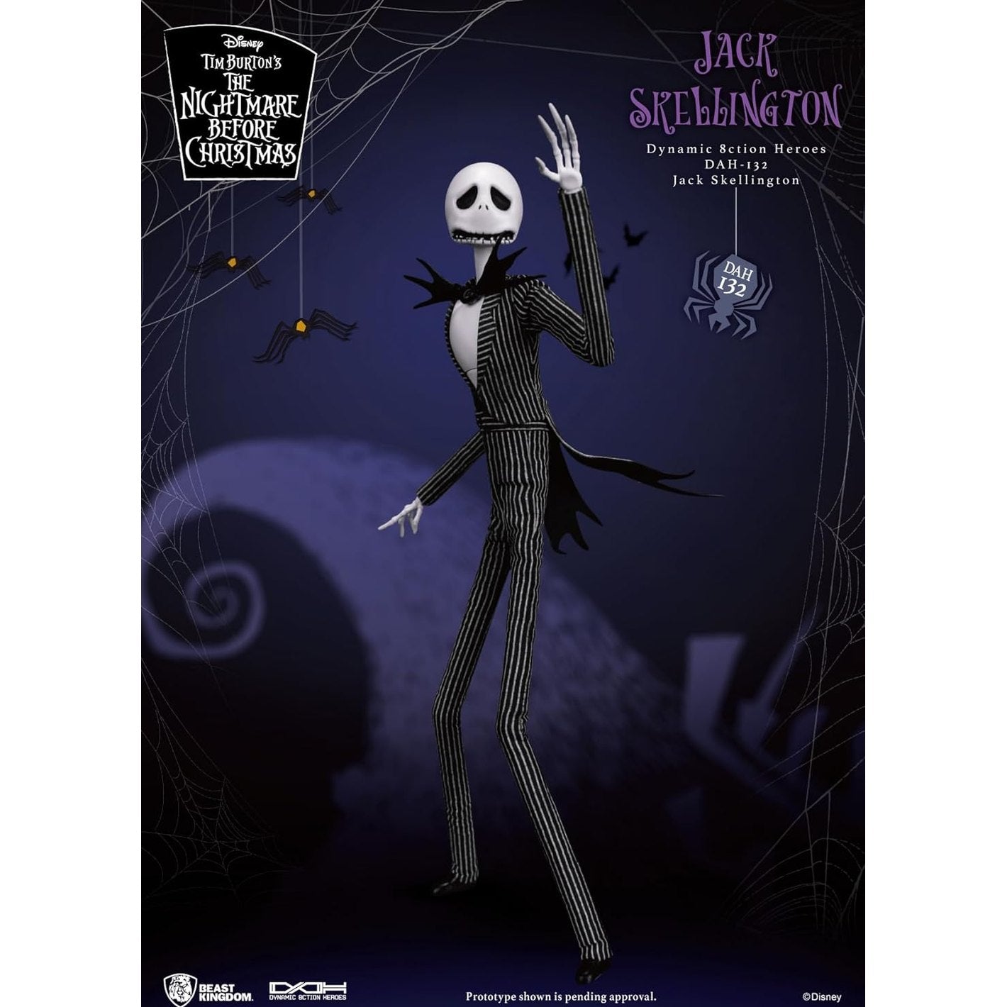 The Nightmare Before Christmas Jack Skellington Action Figure - Beast Kingdom - Dynamic 8ction Heroes DAH-132