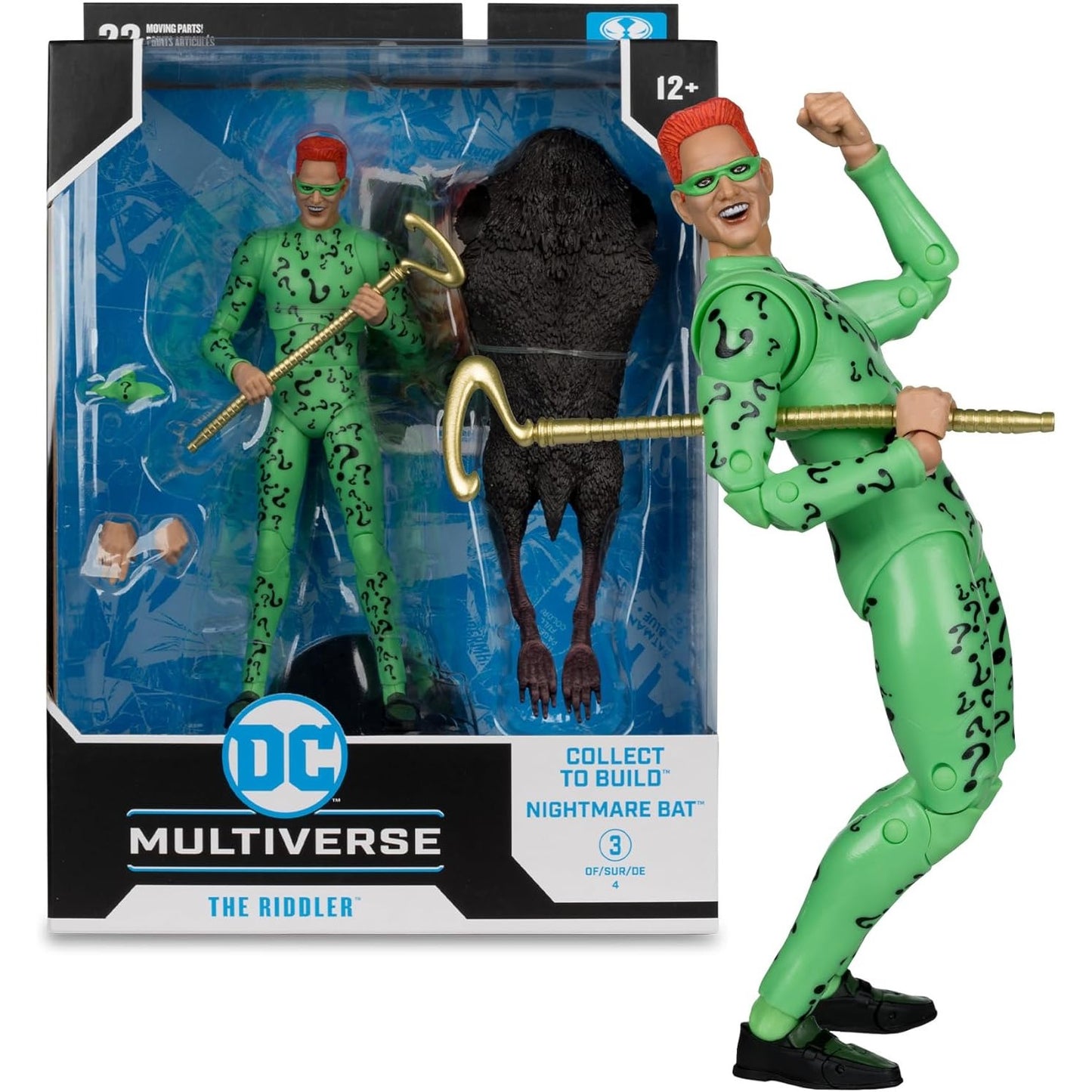 DC Multiverse Batman Forever The Riddler Action Figure - McFarlane Toys - Nightmare Bat CTB