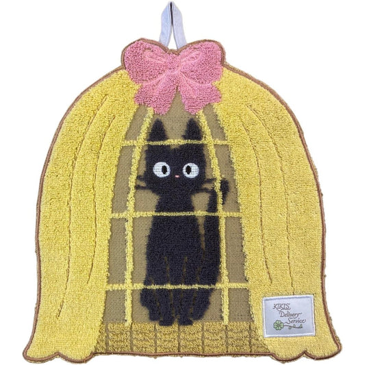 Kiki's Delivery Service Jiji Die-cut Mini Towel - Studio Ghibli, Marushin