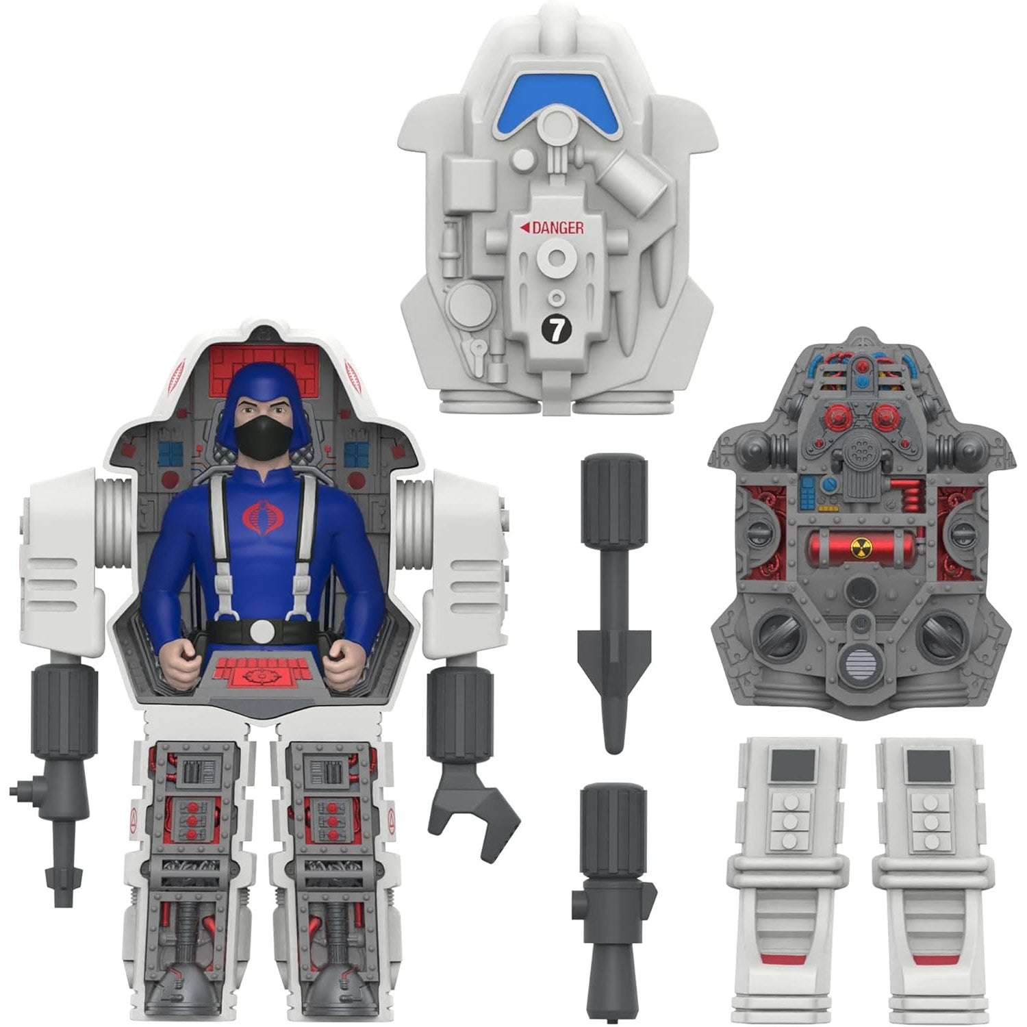 G.I. Joe Super Cyborg S.N.A.K.E. Armor Full Color Gray Ver. Figure - Super7 - An SDCC 2023 Exclusive!