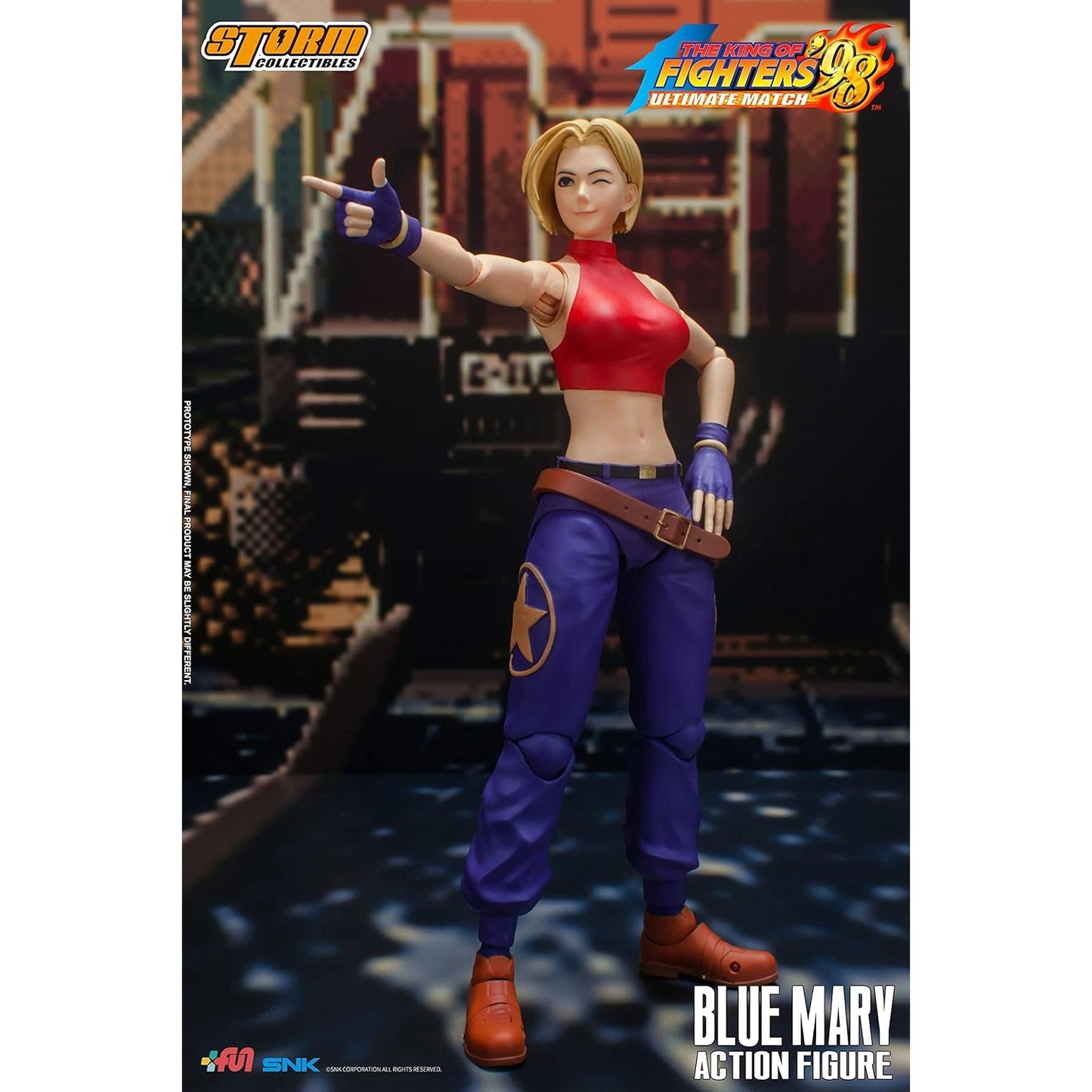 The King of Fighters '98 Blue Mary 1/12 Scale Action Figure - Storm Collectibles