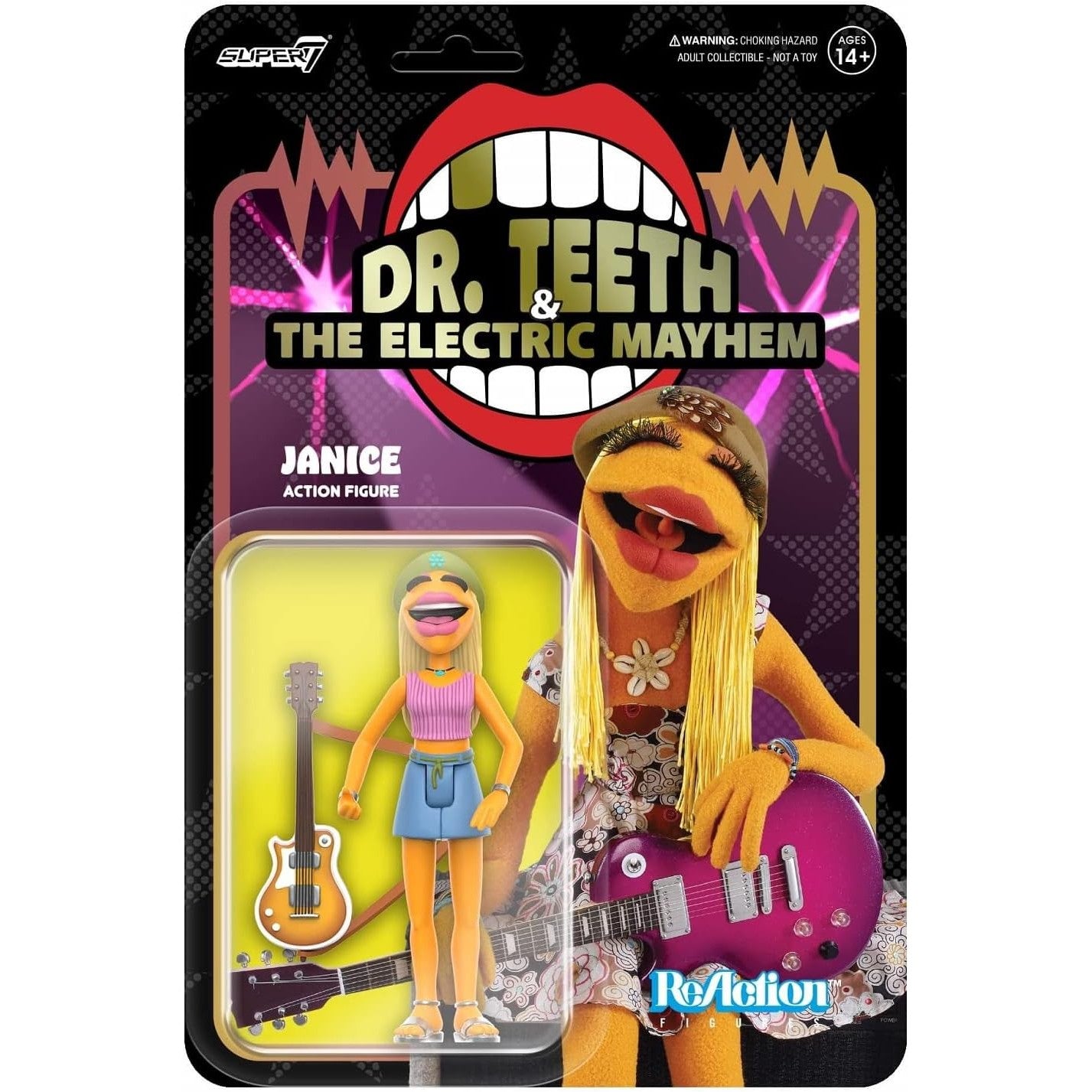 The Muppets Dr. Teeth & The Electric Mayhem Janice Action Figure - Super7 - ReAction Wave 1