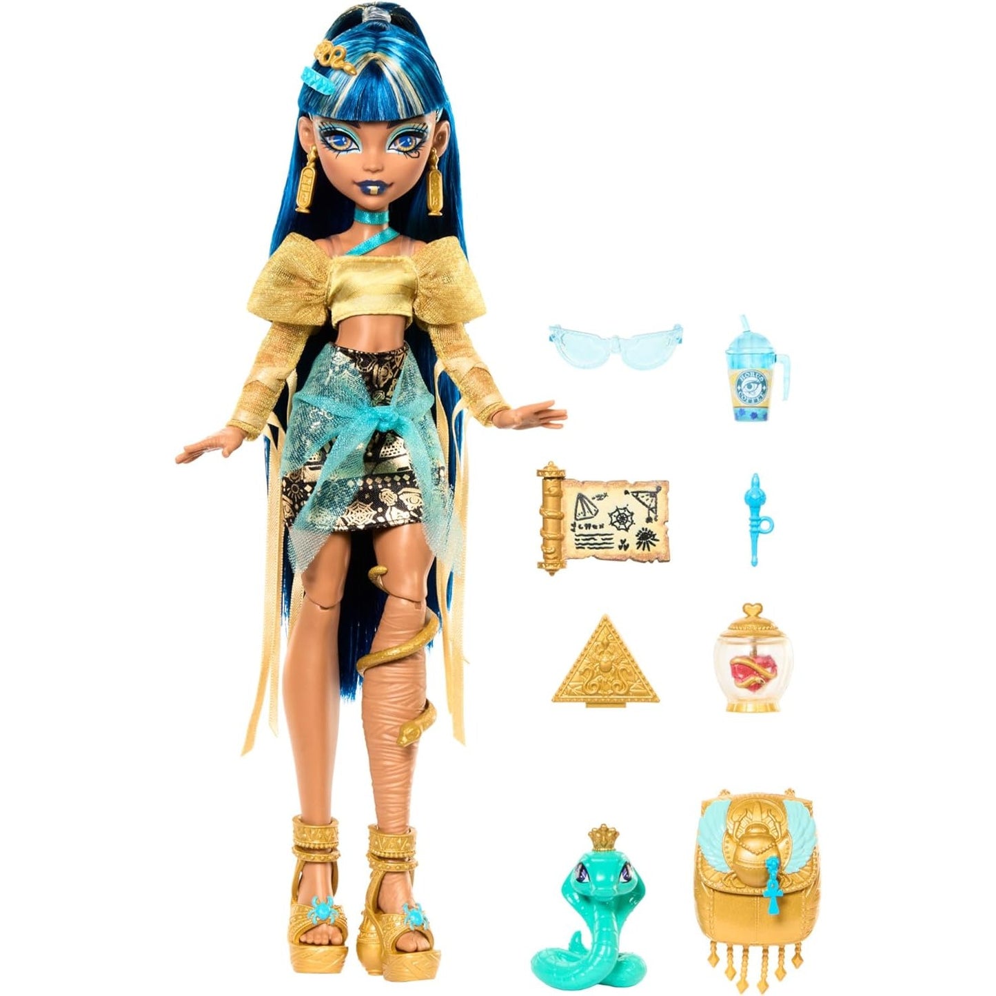 Monster High Cleo DeNile Fashion Doll with Hissette - Mattel