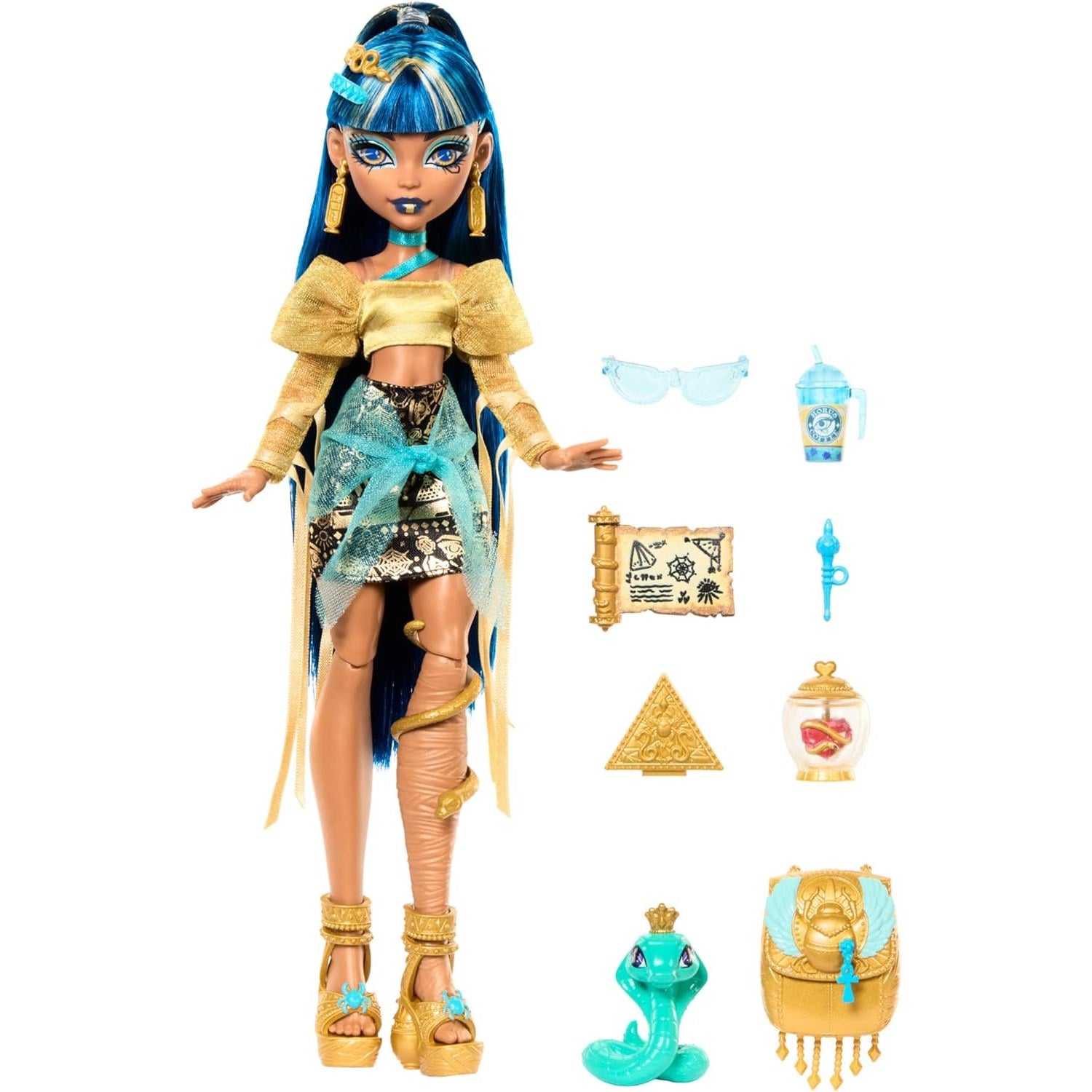 Monster High Cleo DeNile Fashion Doll with Hissette - Mattel