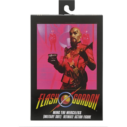 Flash Gordon Ultimate Ming the Merciless Red Military Outfit Action Figure - King Features - NECA