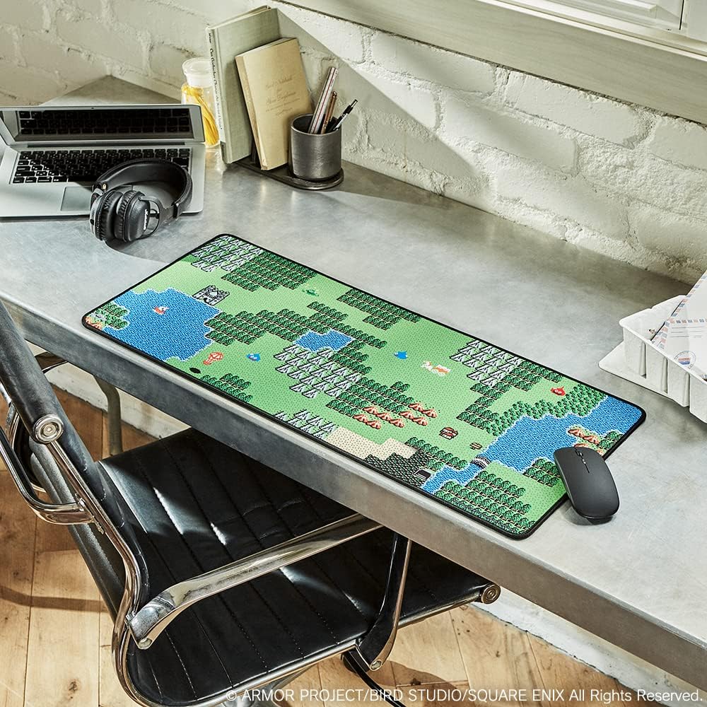 Dragon Quest Pixel Map Gaming Mouse Pad - Large 31.5" x 15.75" - Square Enix
