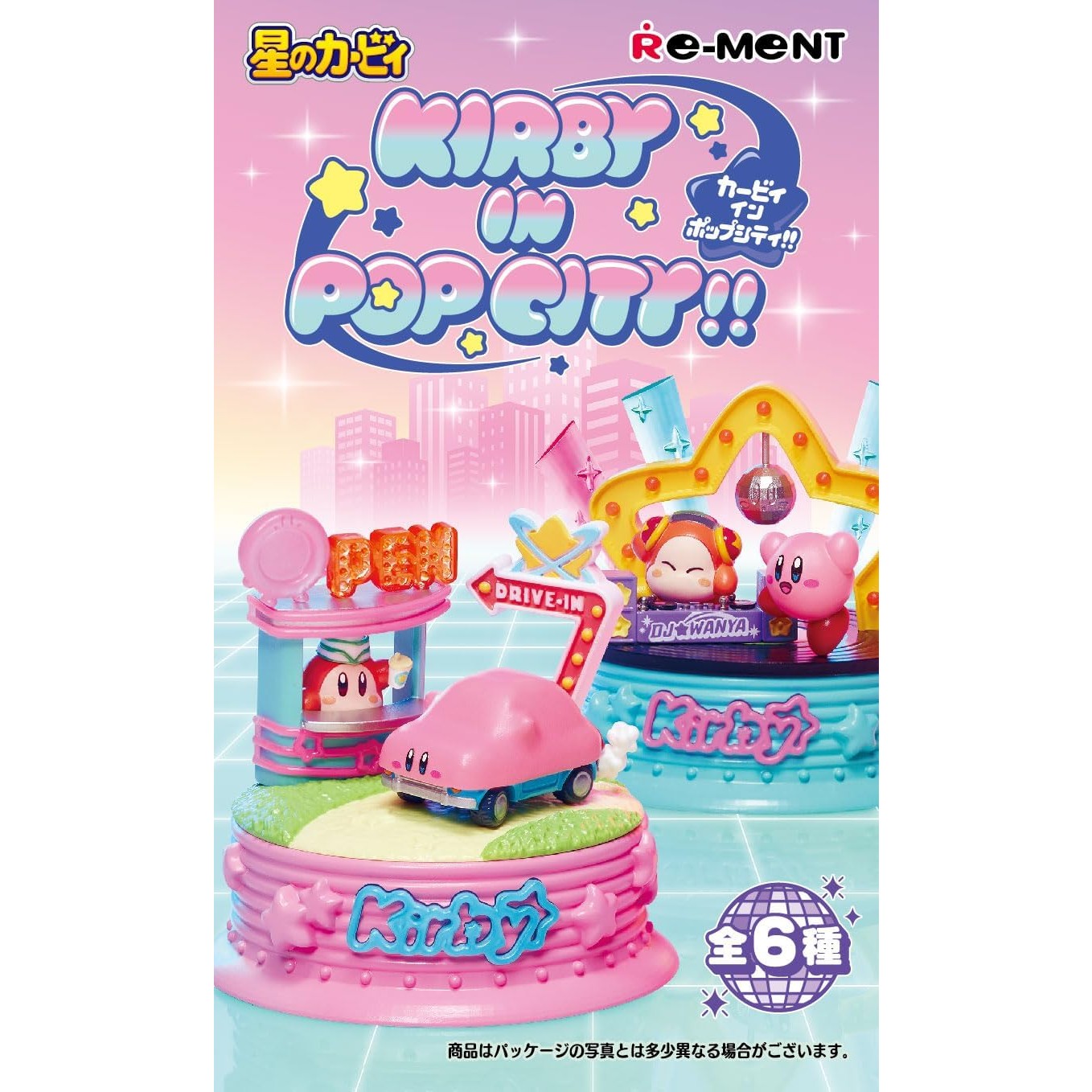 Kirby in Pop City!! Blind Box Complete Set of 6 Mini Figures - Re-Ment Japan