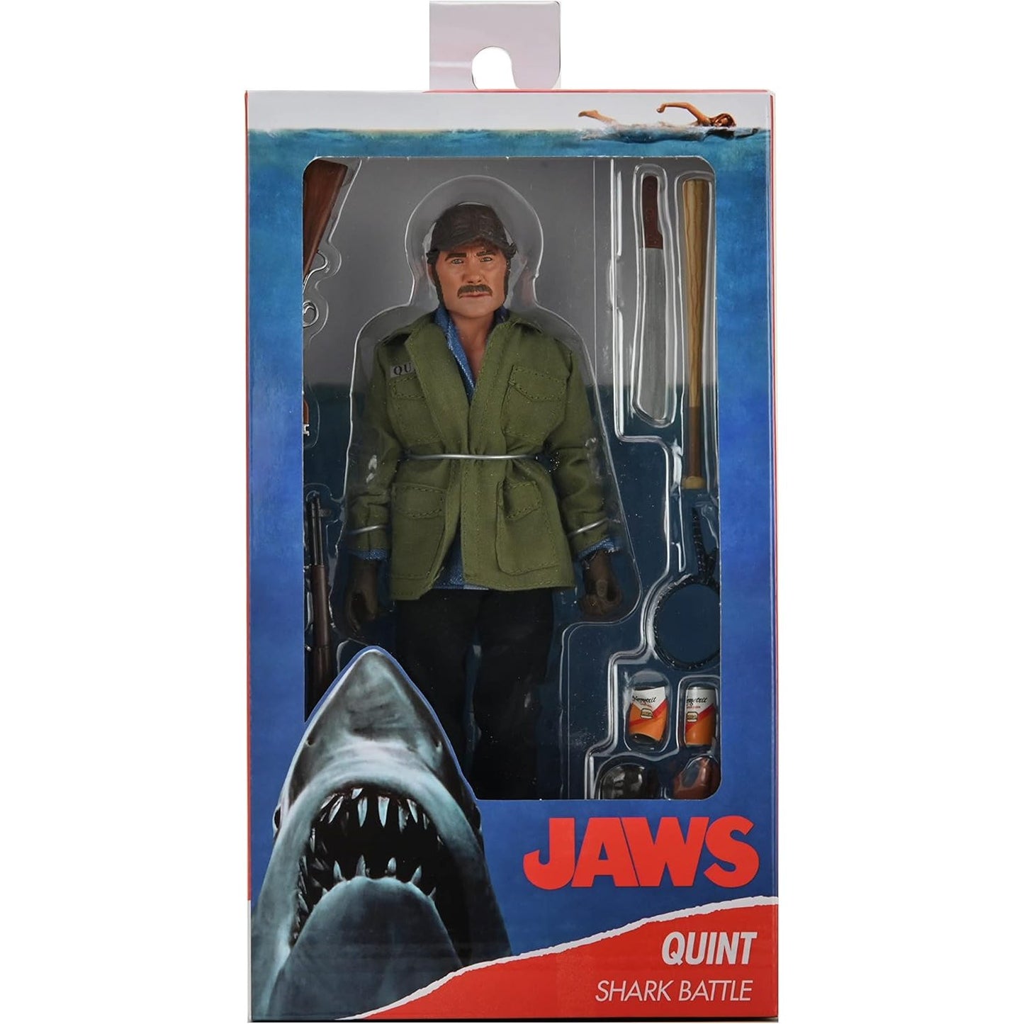 Jaws Shark Battle Sam Quint 8" Clothed Action Figure - NECA