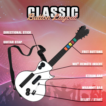 Hyper Strummer Wireless Guitar Controller - Nintendo Wii; Guitar Hero, Rock Band - Hyperkin
