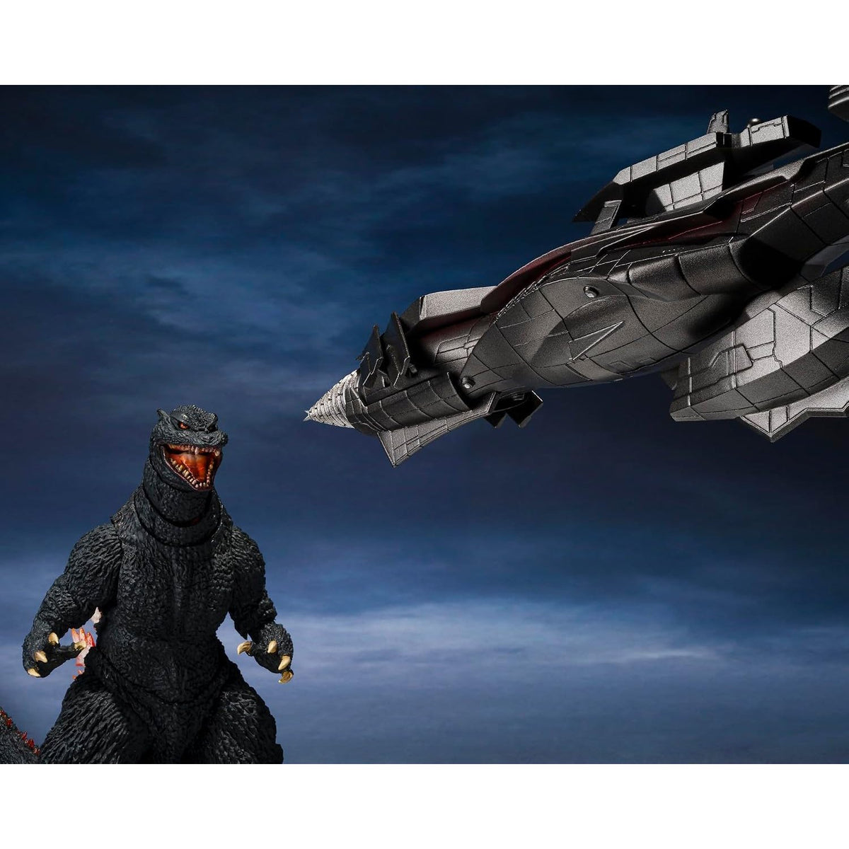 Godzilla: Final Wars Godzilla (2004) Radiation Heat Ray Ver. vs New Gotengo Action Figure Set - Tamashii Nations - S.H.MonsterArts