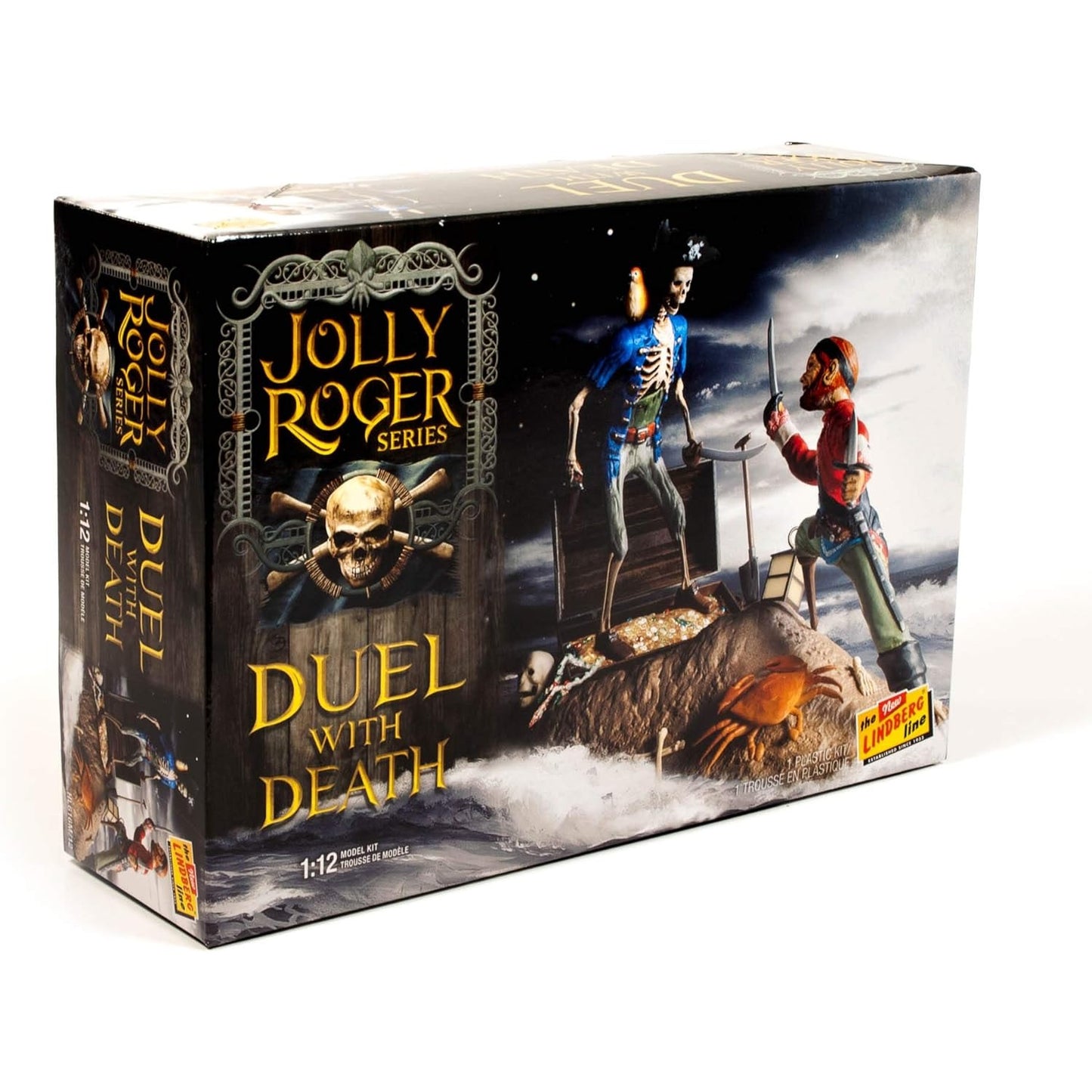 Duel With Death 1/12 Scale Skeleton Pirate Diorama Model Kit - Lindberg - Jolly Roger Series