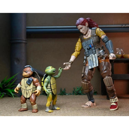 Teenage Mutant Ninja Turtles: The Last Ronin The Lost Years Grammy April with Baby Yi & Moja Action Figure Set - NECA