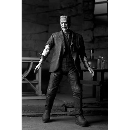 Universal Monsters Bride of Frankenstein Frankenstein's Monster Black & White Ver. Ultimate Action Figure - NECA
