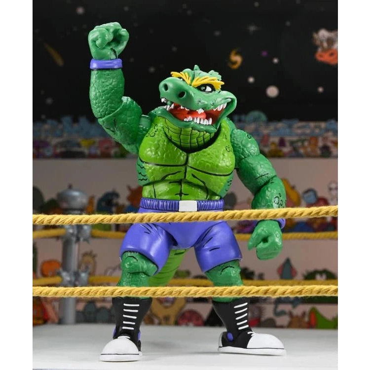 Teenage Mutant Ninja Turtles Adventures Stump Wrestling Leatherhead Archie Comics Action Figure - NECA