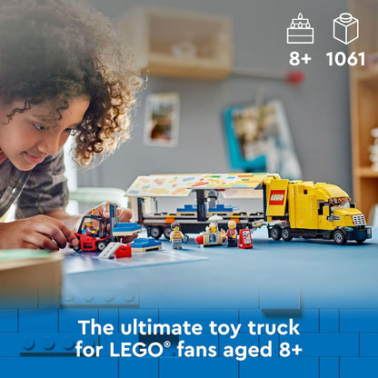 LEGO City Yellow Delivery Truck Building Toy Set - LEGO #60440 - Includes Semitruck, Forklift and 4 Minifigures!
