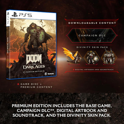 DOOM: The Dark Ages Premium Edition - PlayStation 5 - Id Software, Bethesda