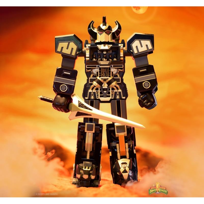 Mighty Morphin Power Rangers Megazord Black/Gold Action Figure - Super7 - Super Cyborg