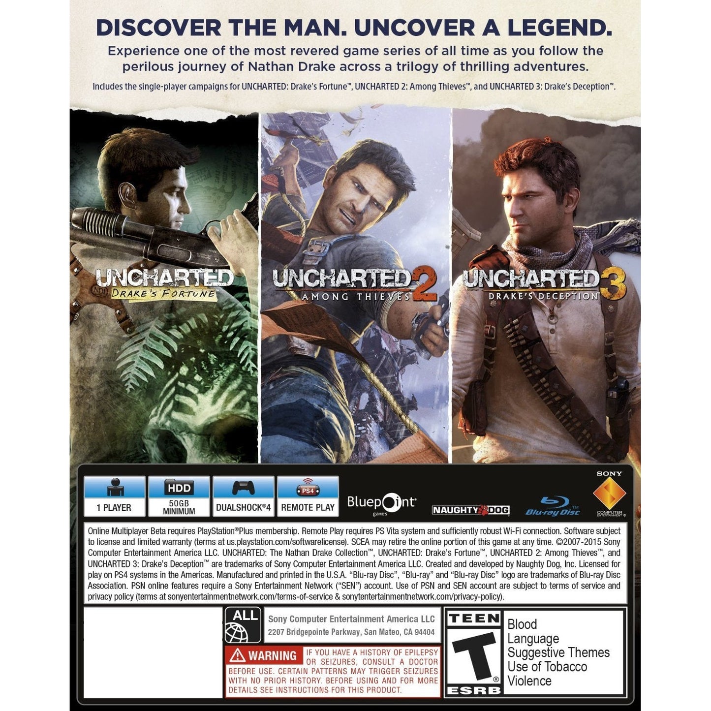 Uncharted: The Nathan Drake Collection - PlayStation 4 - Sony Computer Entertainment