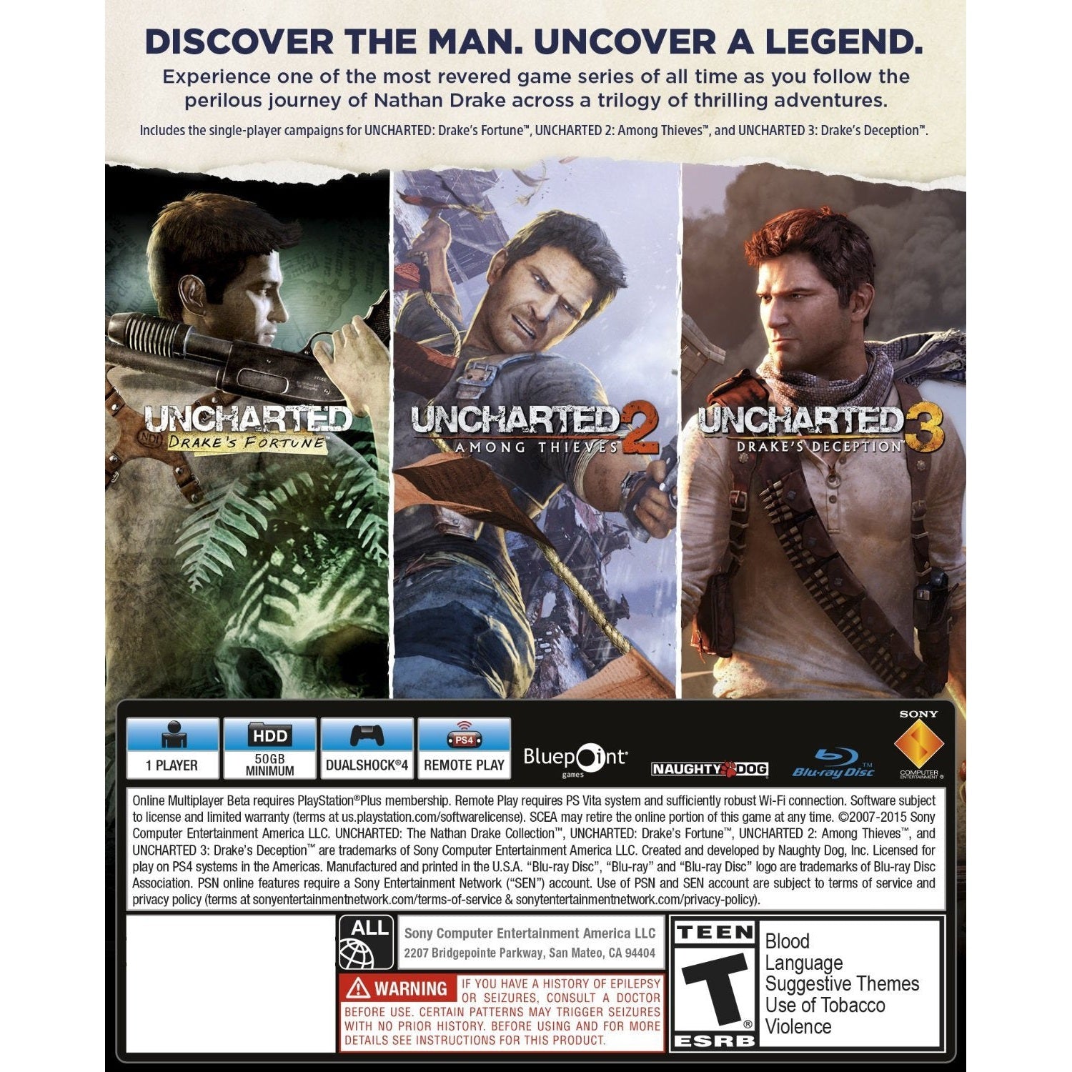 Uncharted: The Nathan Drake Collection - PlayStation 4 - Sony Computer Entertainment