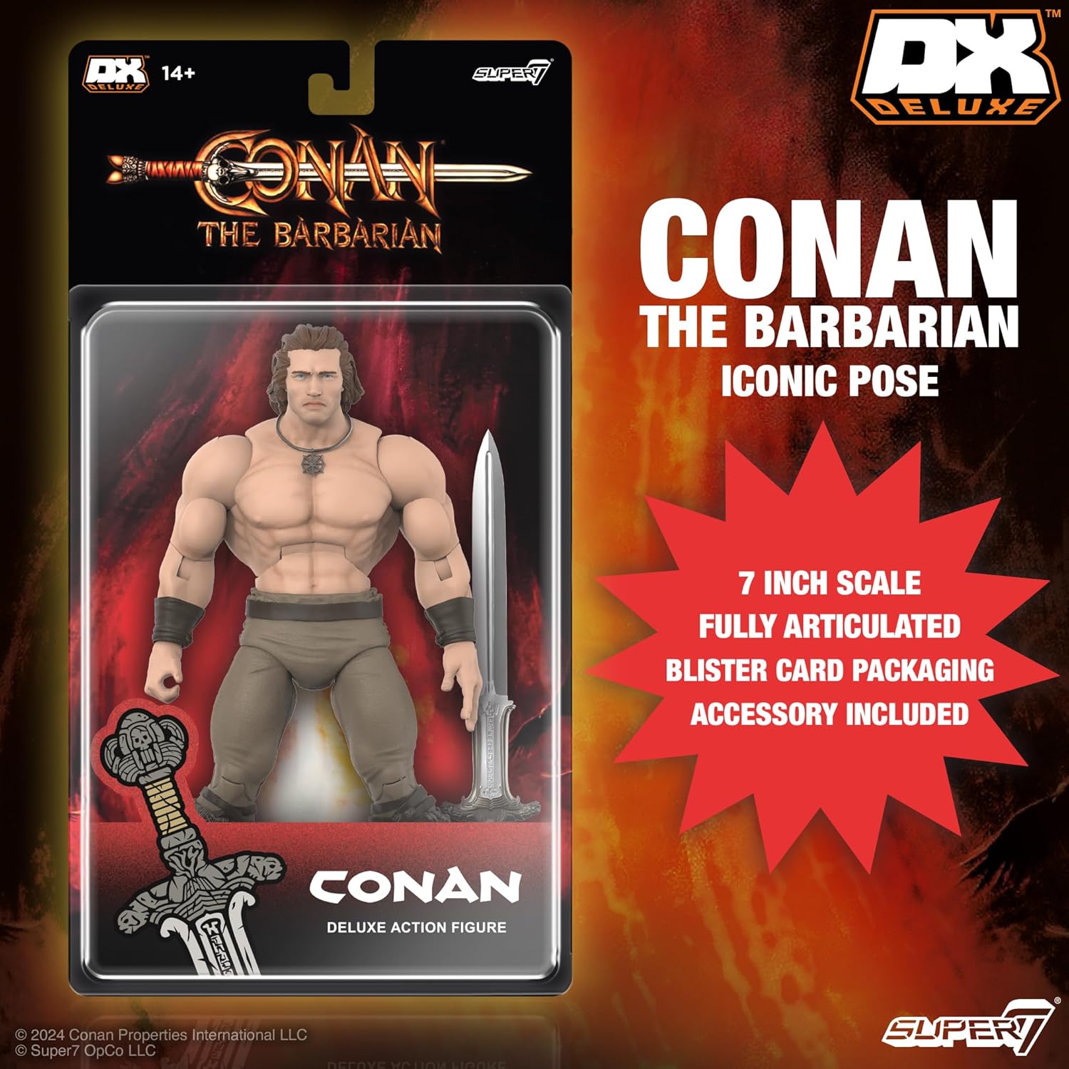 Conan the Barbarian Action Figure 1982 Film Iconic Pose - Super7 DX Deluxe