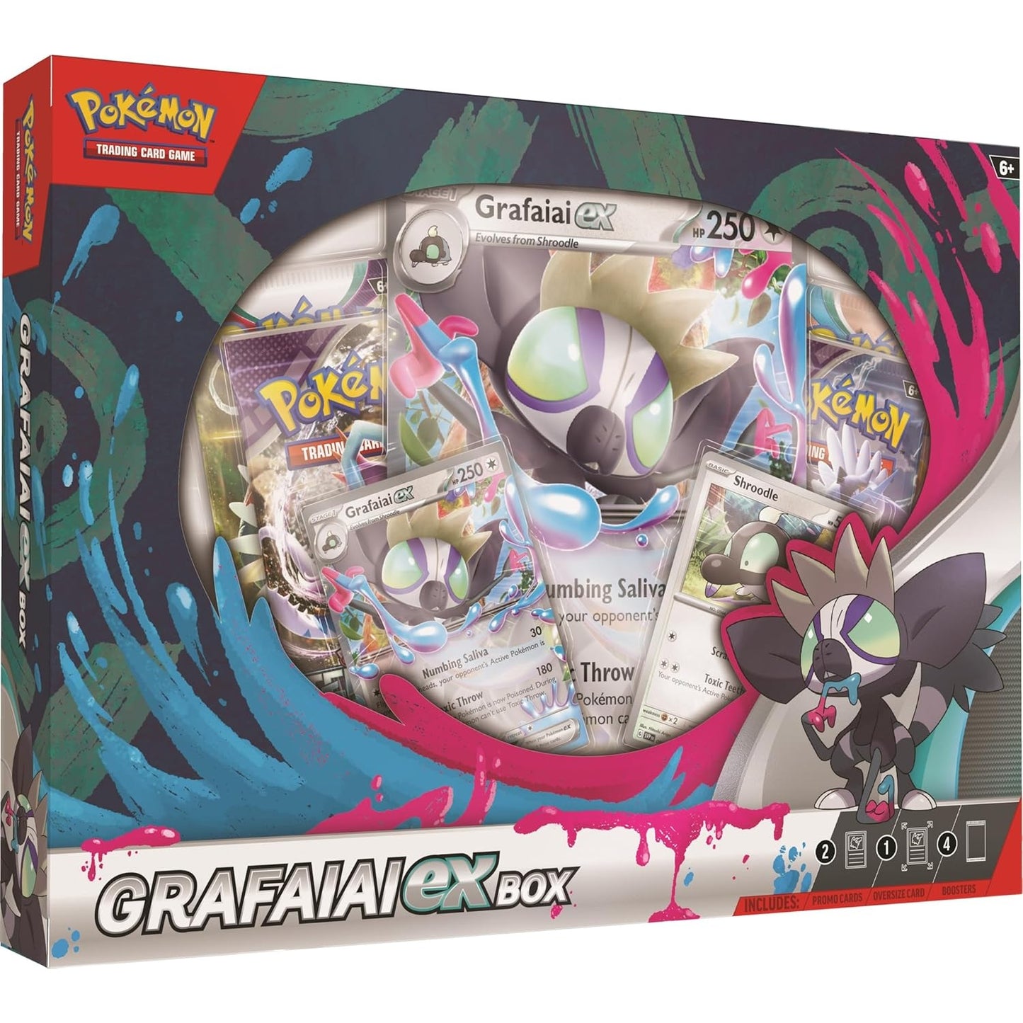 Pokémon TCG: Grafaiai ex Box - 4 Booster Packs, Foil Promo & More!