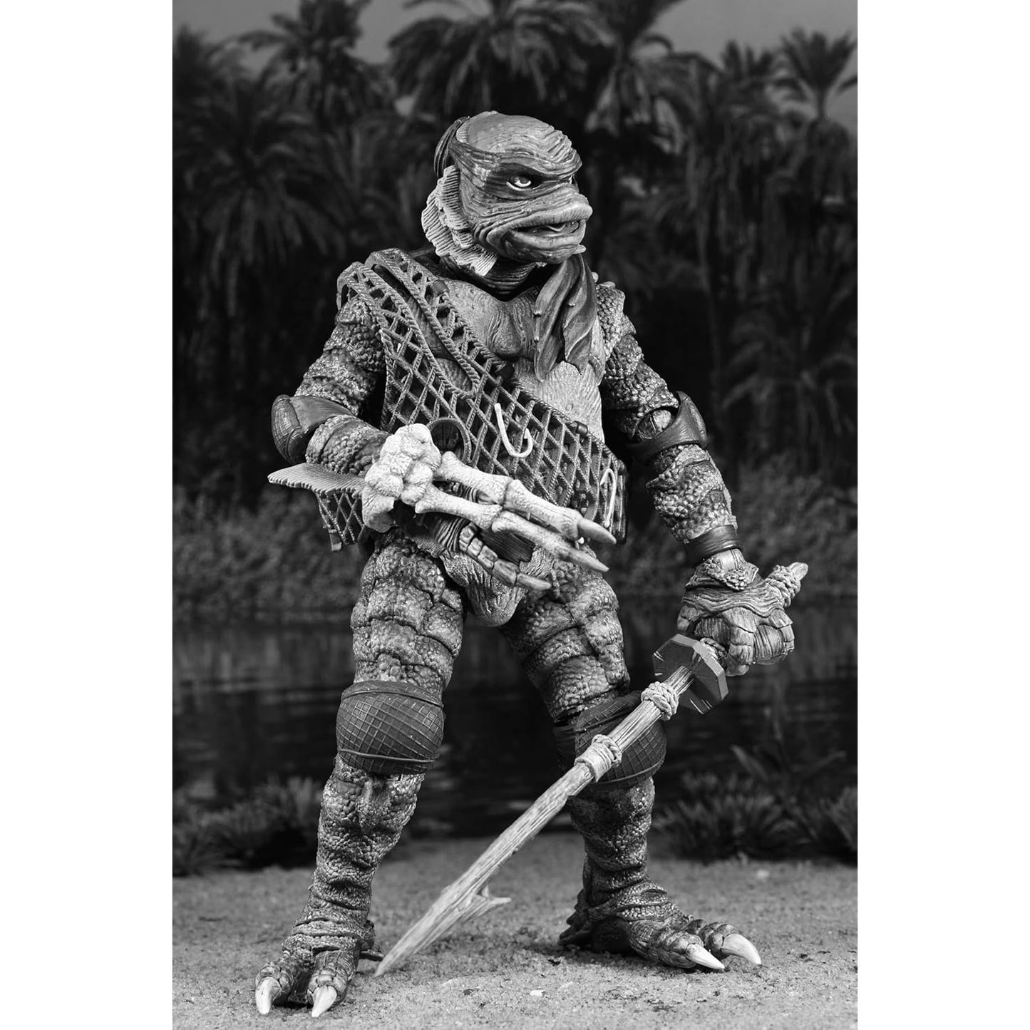 Universal Monsters x Teenage Mutant Ninja Turtles Black & White 7" Action Figure Set - NECA