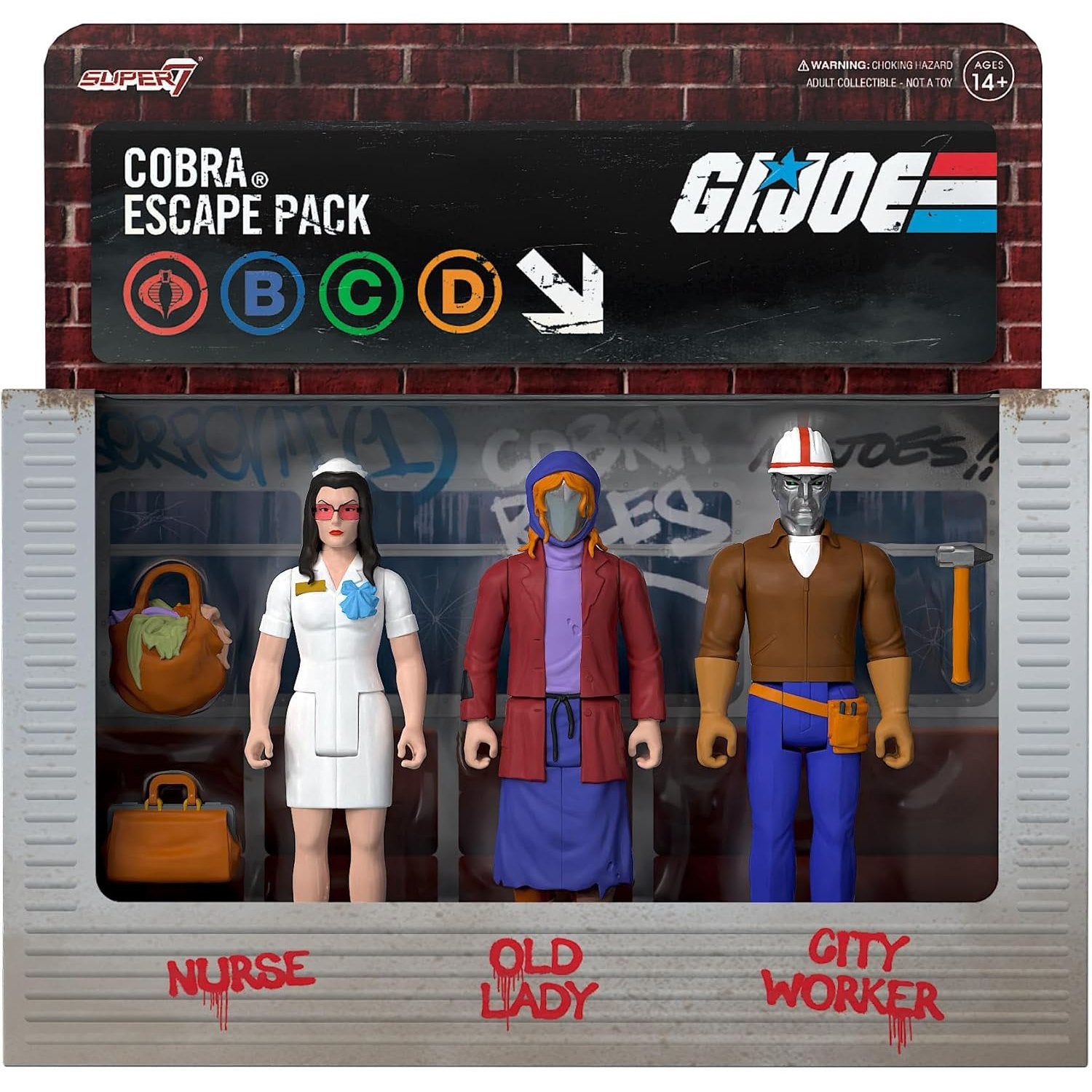 G.I. Joe Cobra Escape Pack Action Figure 3-Pack - Super7 - ReAction