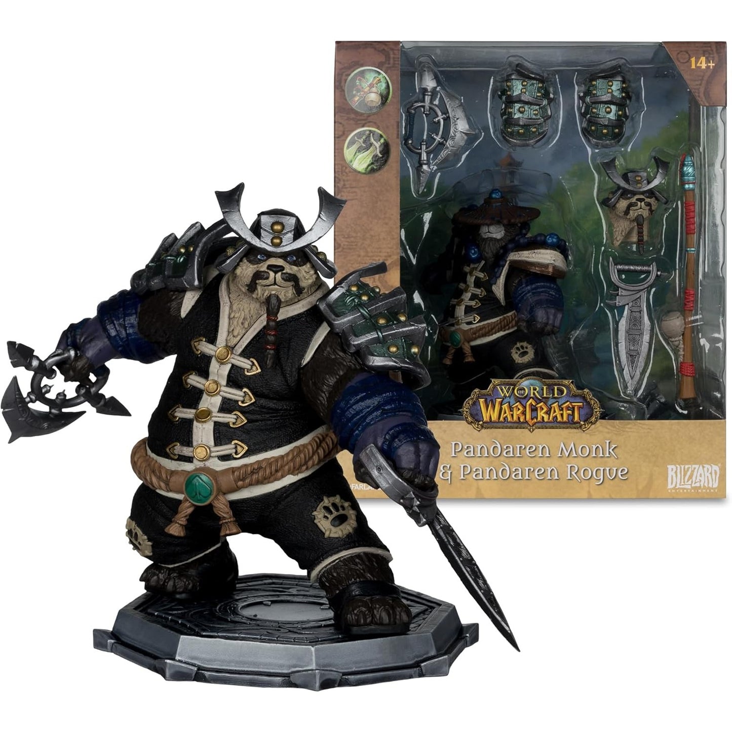 World of Warcraft Pandaren Monk & Rogue 1/12 Scale Figure - McFarlane Toys Wave 2