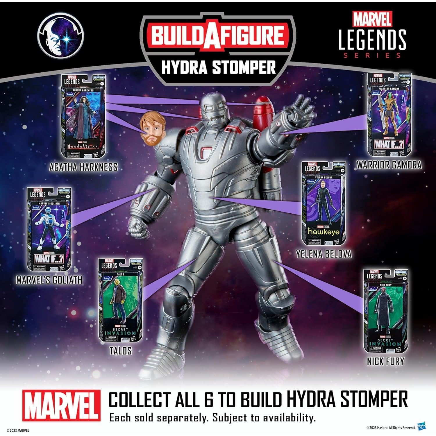 WandaVision Agatha Harkness Action Figure Hydra Stomper BAF - Hasbro - Marvel Legends