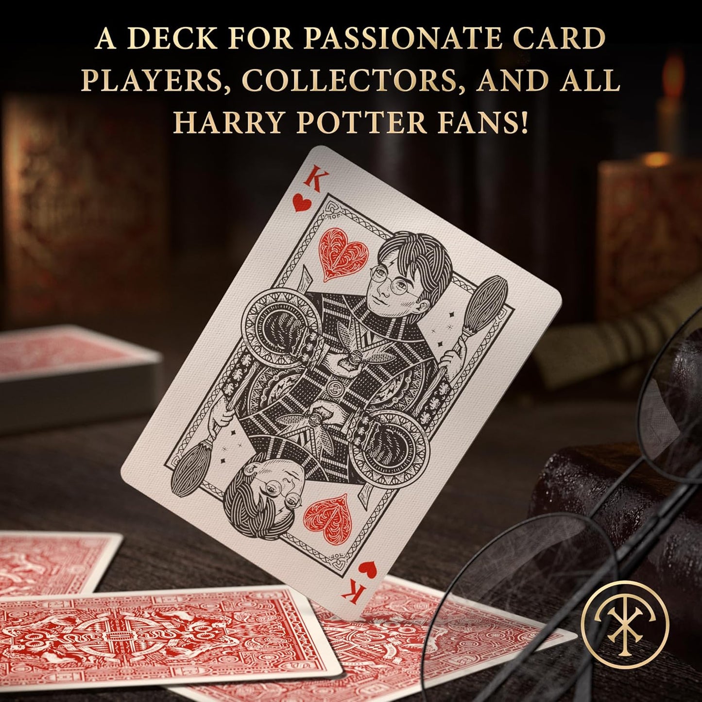 Harry Potter Gryffindor Red Foil Playing Cards - Theory11