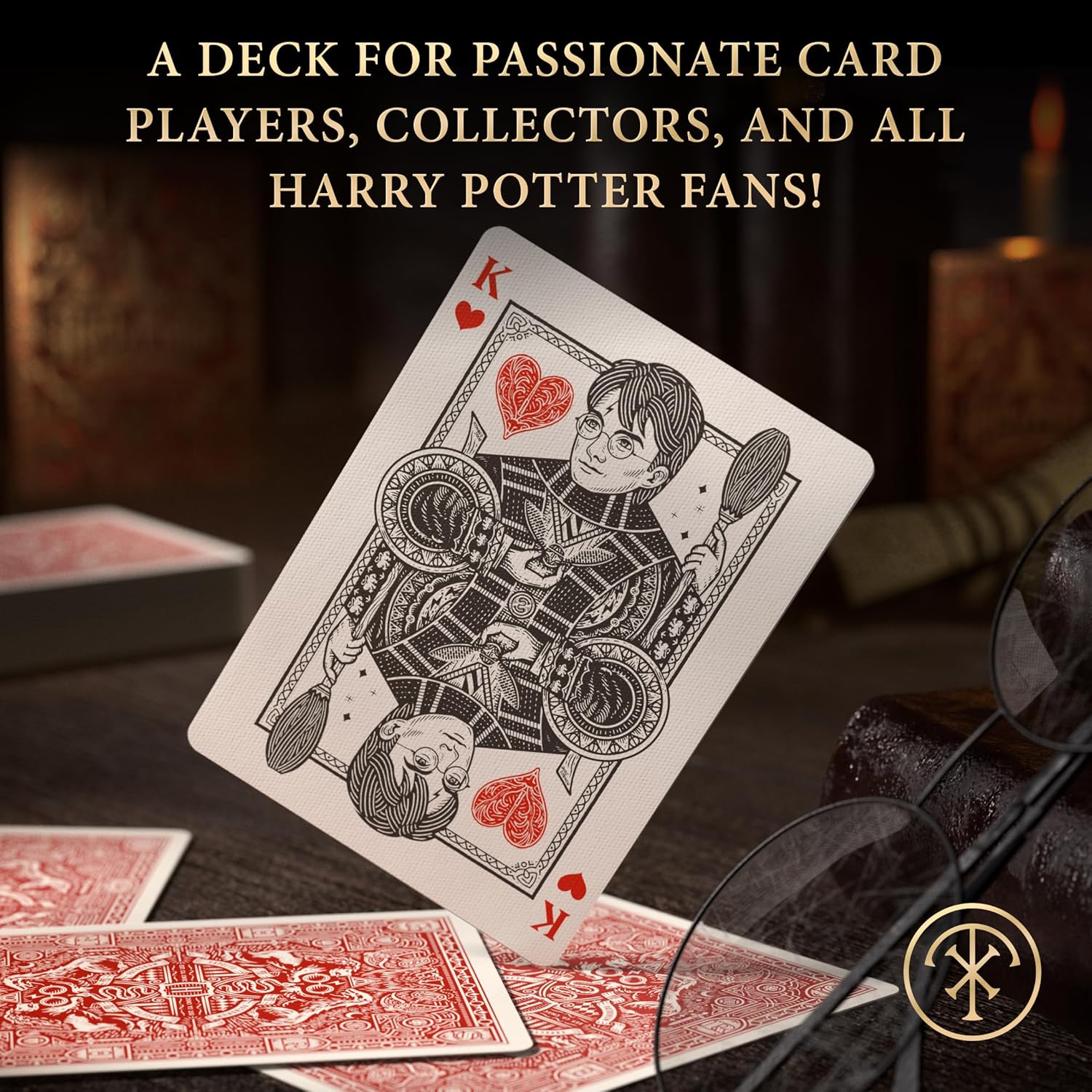 Harry Potter Gryffindor Red Foil Playing Cards - Theory11