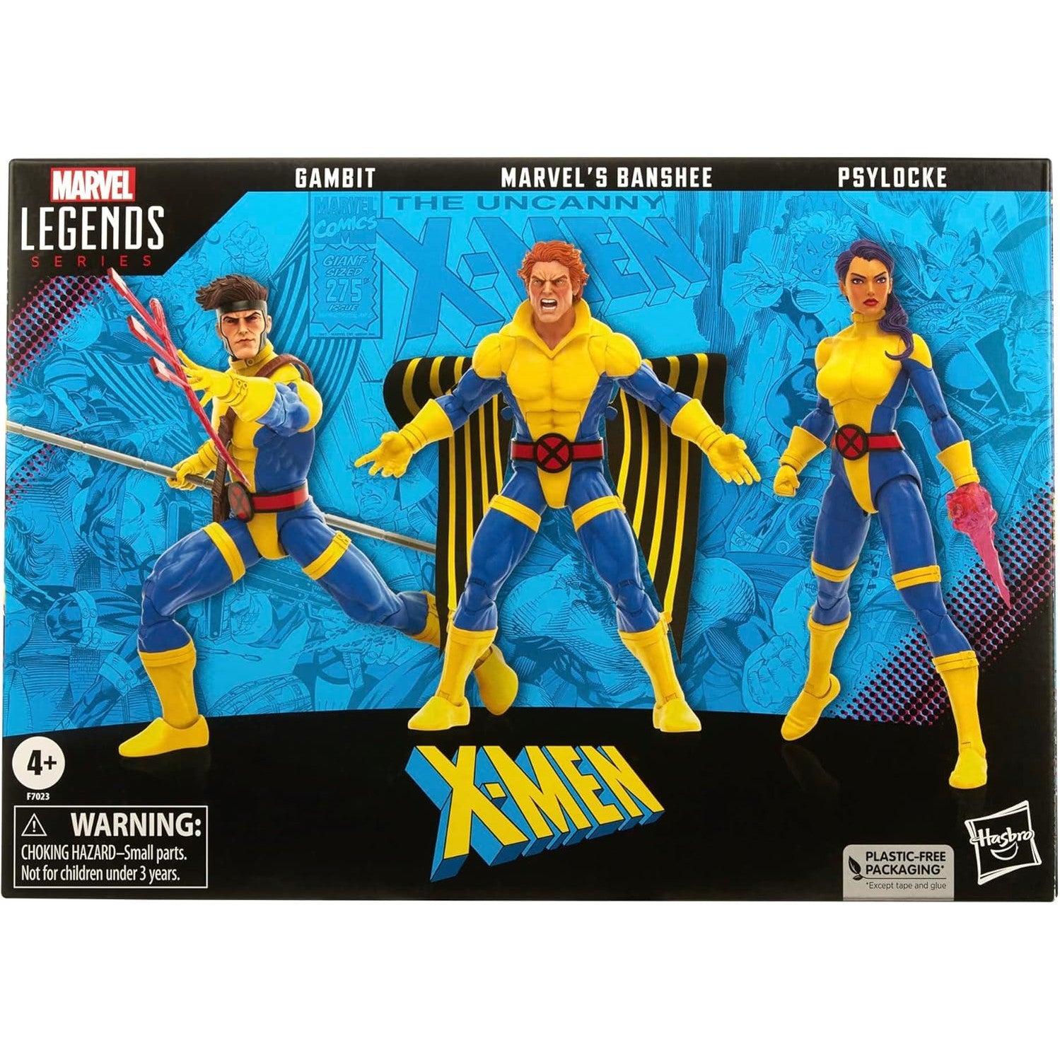 The Uncanny X-Men 60th Anniversary Banshee, Gambit, & Psylocke Action Figure 3-Pack - Hasbro - Marvel Legends