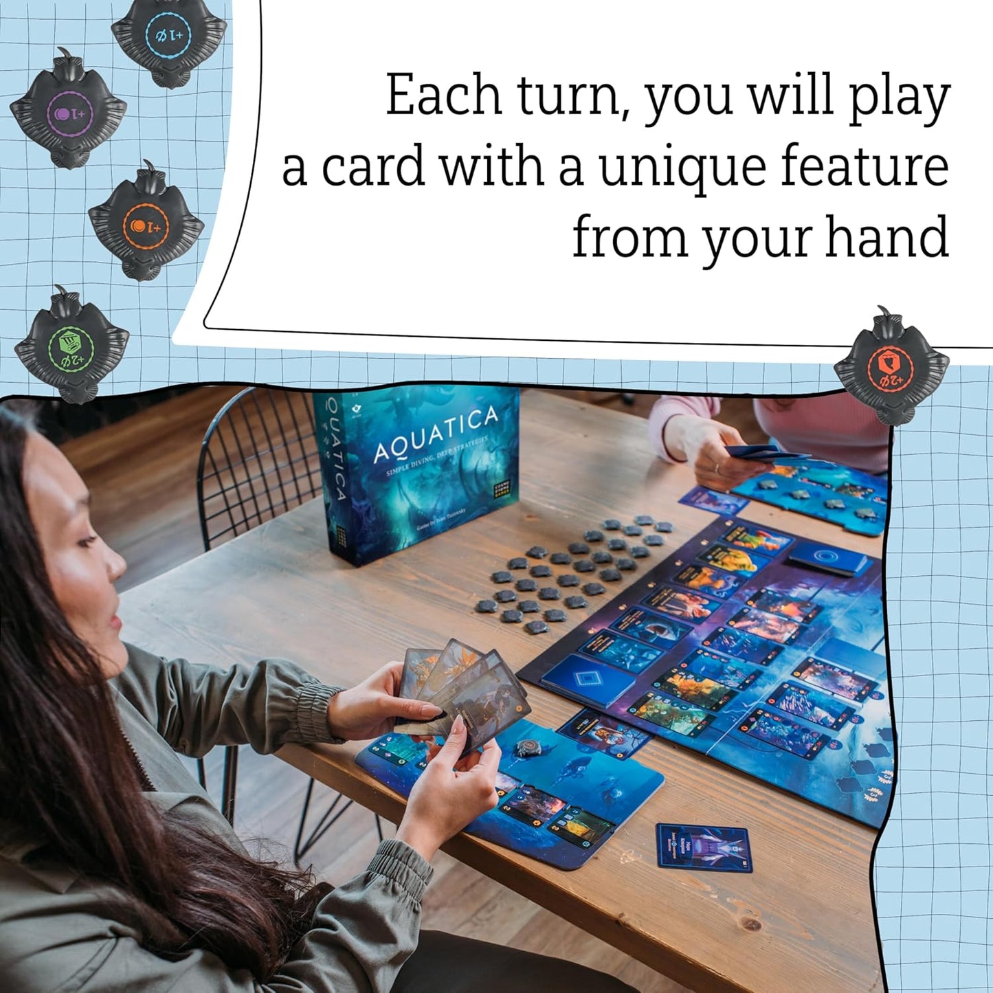 Aquatica Diving Strategy Board Game - Arcane Wonders