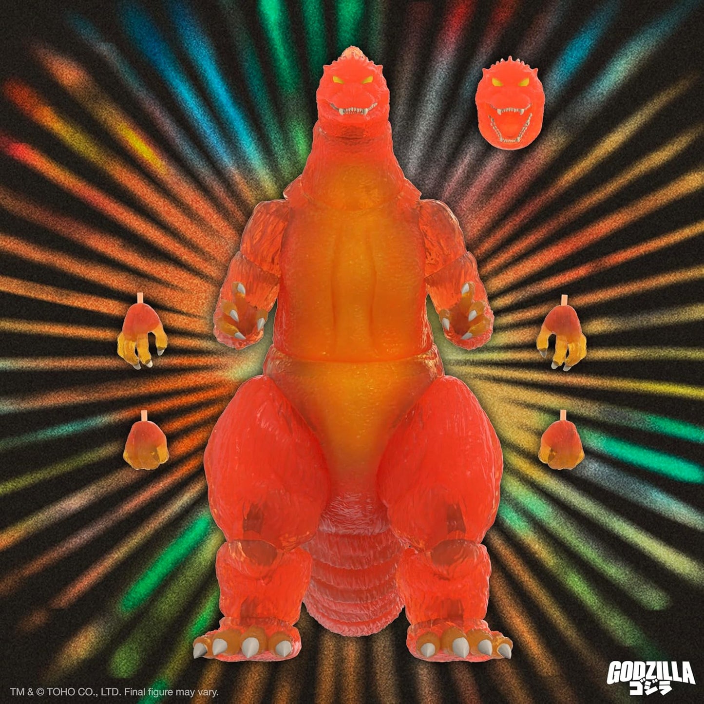 Godzilla vs. Destoroyah Blazing Godzilla 1200° Clear Orange Action Figure - Super7 Toho ULTIMATES!