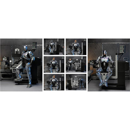 RoboCop Ultimate Battle Damaged RoboCop 7" Scale Figure with Chair - NECA