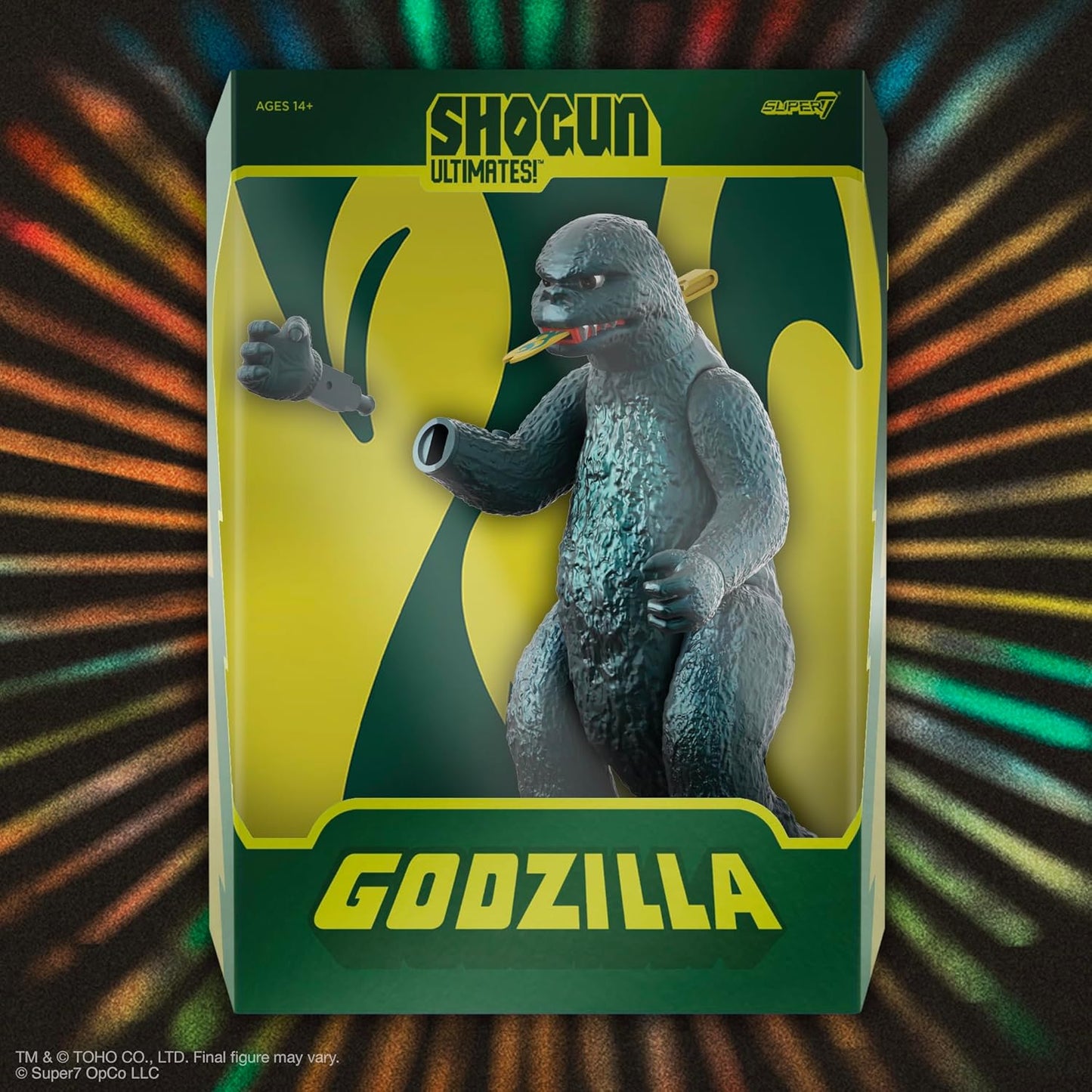 Shogun Godzilla Green Metallic Hawaii Action Figure - Super7 Toho ULTIMATES!