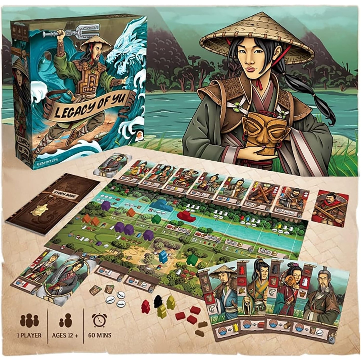 Legacy of Yu Board Game Ancient China Solo Campaign - Renegade Game Studios