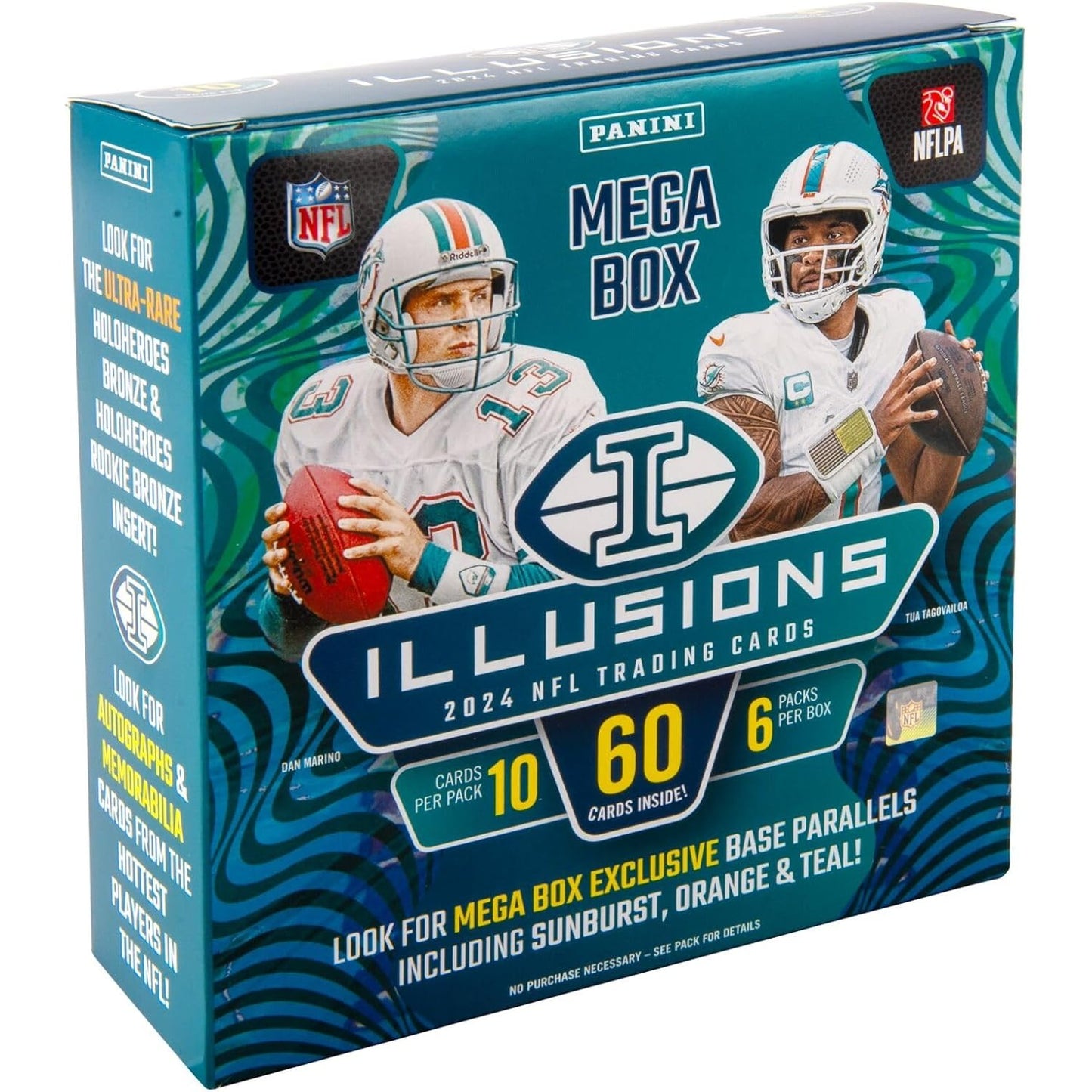 2024 Illusions NFL Football Mega Box - 6 Packs, 60 Trading Cards - Panini