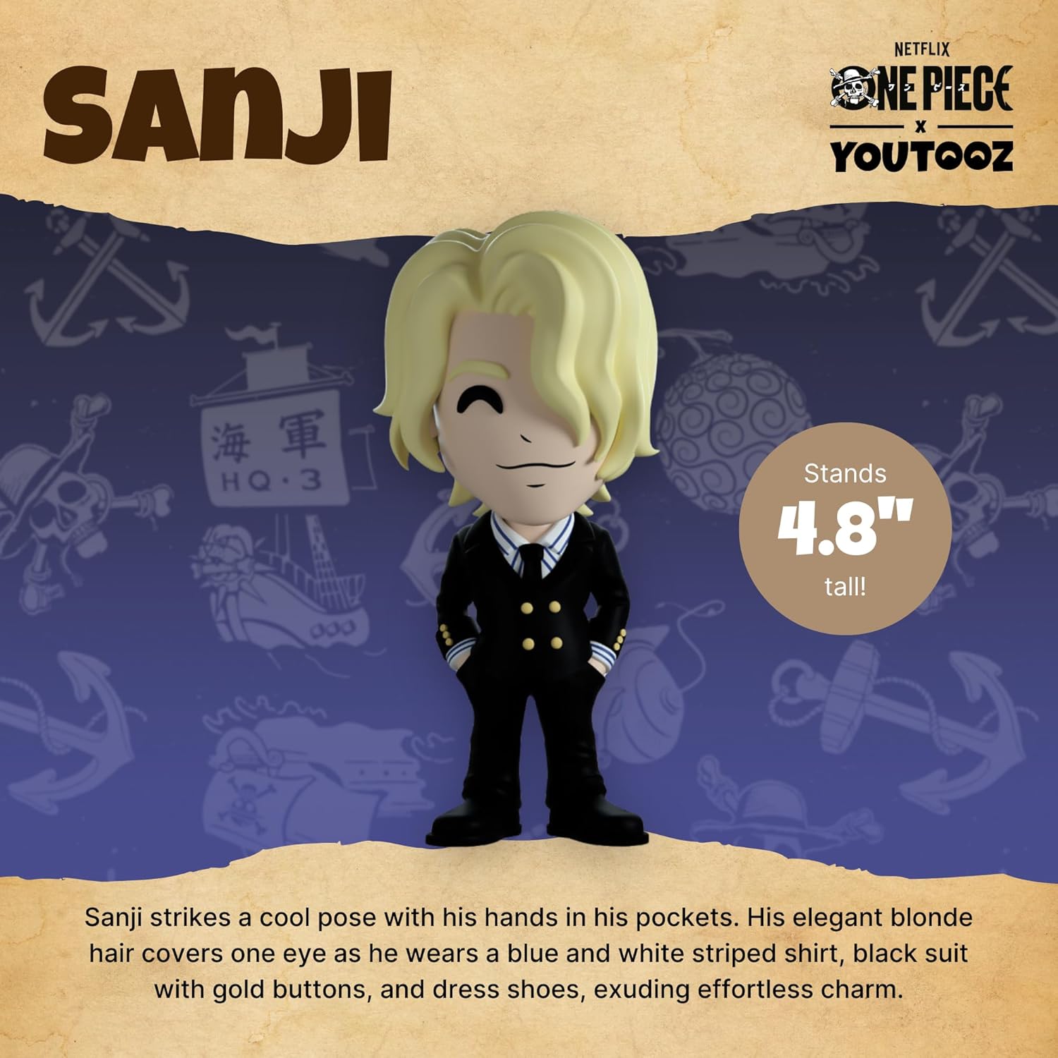 One Piece Sanji Vinyl Figure - Youtooz - One Piece Collection #4
