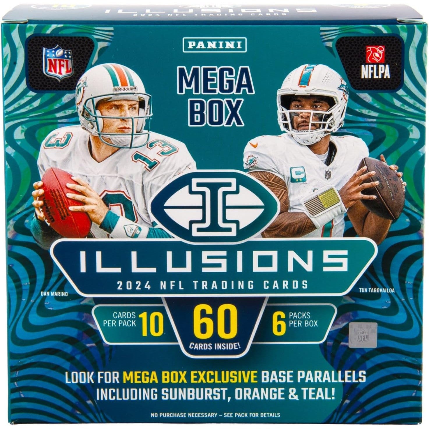 2024 Illusions NFL Football Mega Box - 6 Packs, 60 Trading Cards - Panini