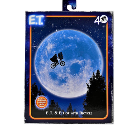 E.T. 40th Anniversary Elliot & E.T. on Bicycle 7" Scale Figure - NECA