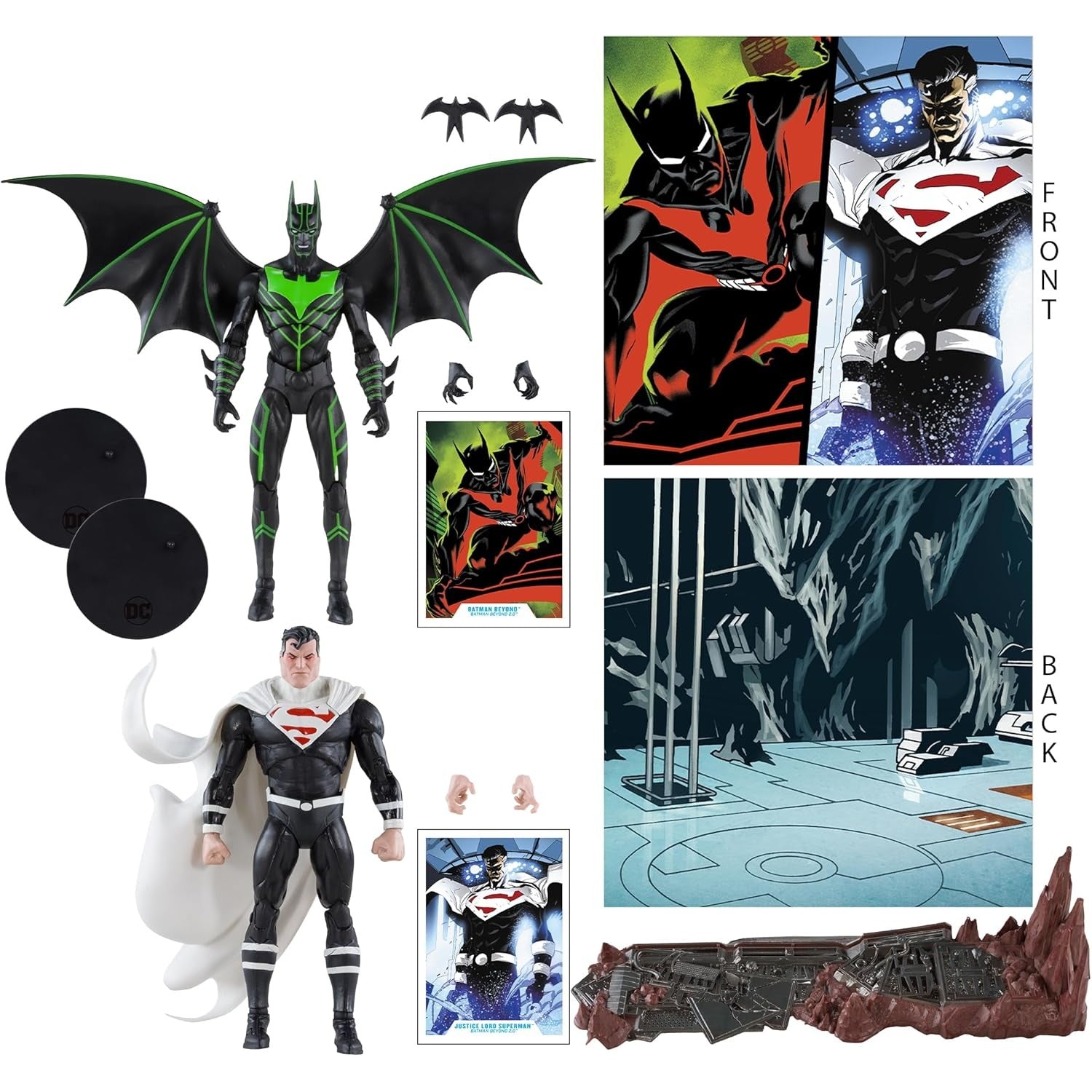 DC Multiverse Batman Beyond vs. Justice Lord Superman Action Figure Set - McFarlane Toys