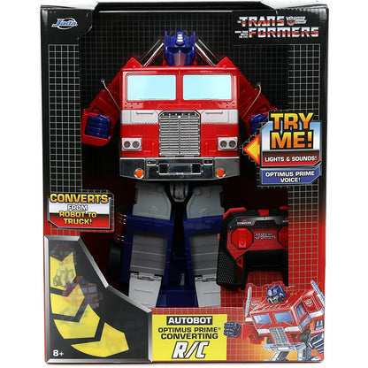 Transformers G1 Optimus Prime Converting R/C with Lights & Sounds - Jada Toys