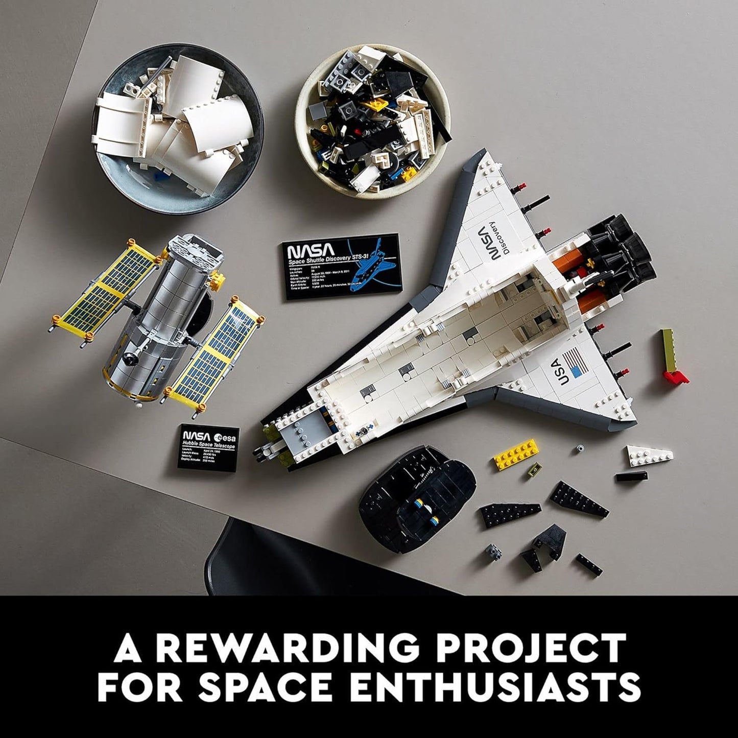 LEGO Icons NASA Space Shuttle Discovery Model Building Set - LEGO #10283 - Includes the Hubble Telescope!