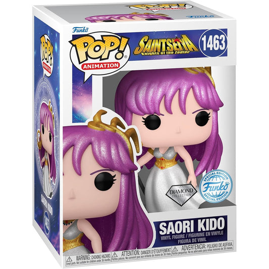 Saint Seiya Athena Saori Kido Vinyl Figure - Funko POP! Animation #1463 - AE Exclusive Diamond Collection Glitter Ver.