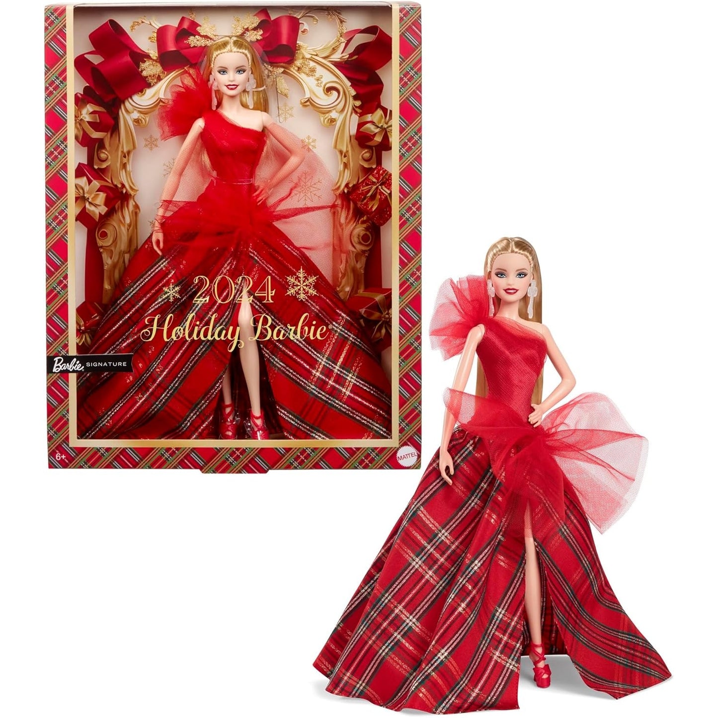 Barbie Holiday Doll (2024, Blonde)