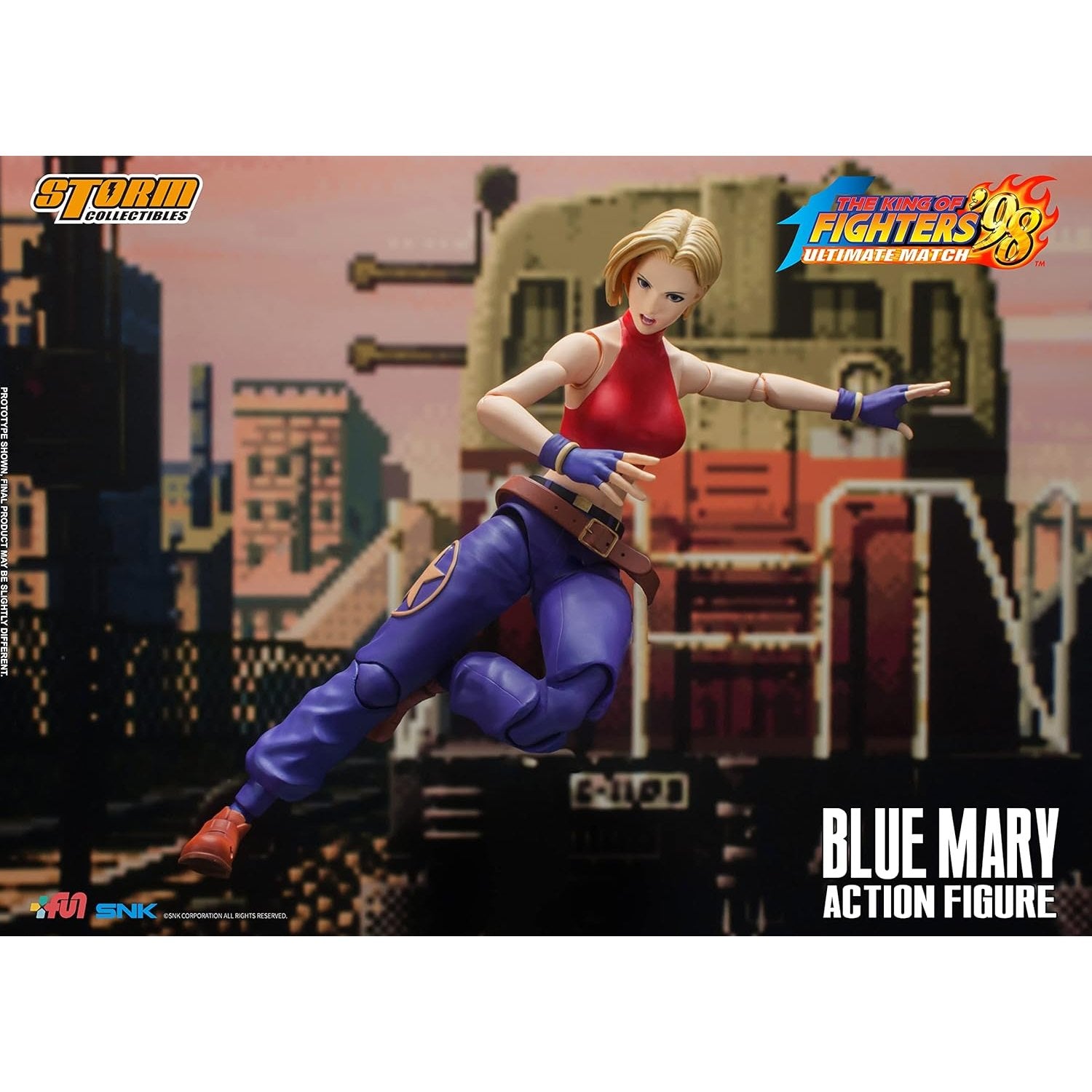 The King of Fighters '98 Blue Mary 1/12 Scale Action Figure - Storm Collectibles