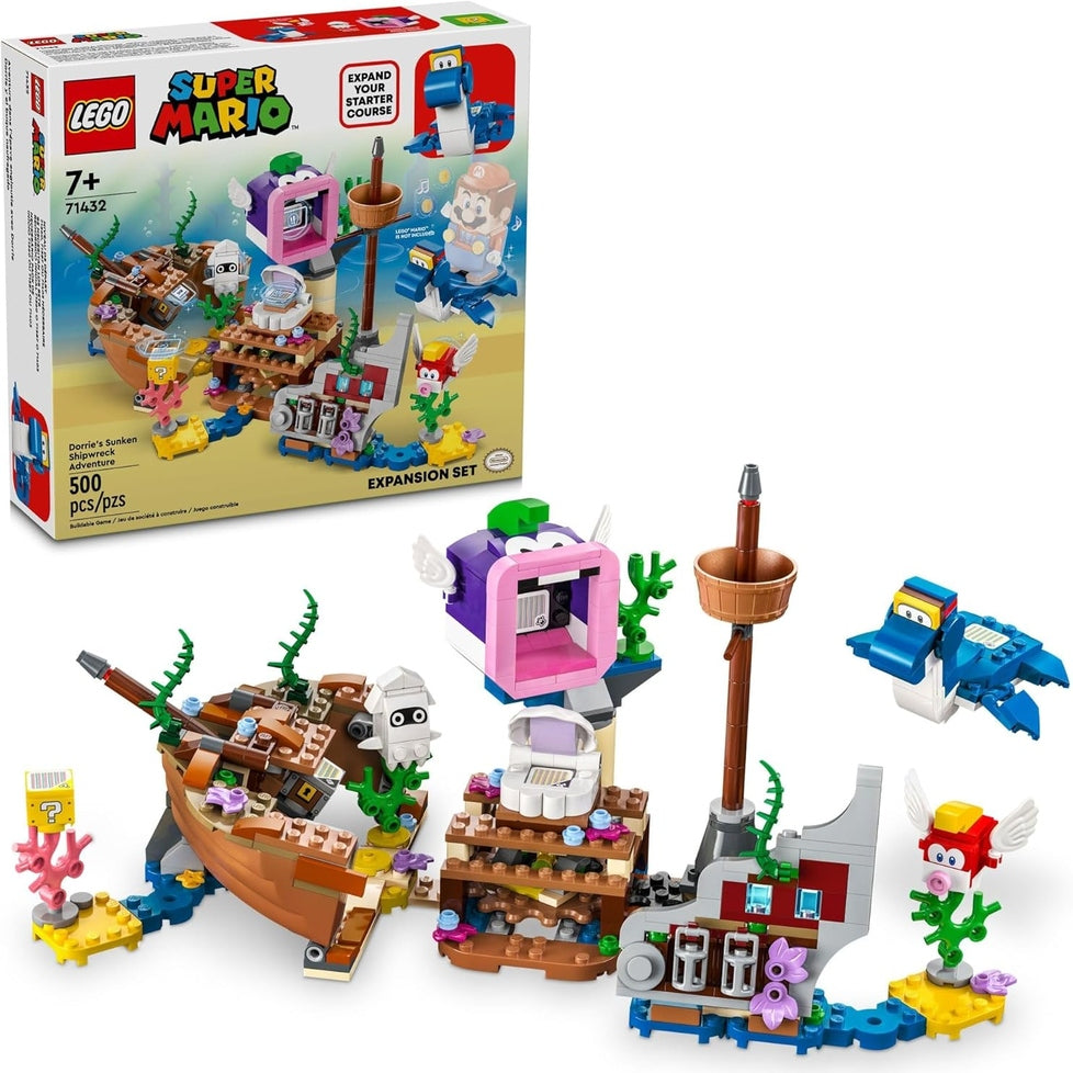 LEGO Super Mario Dorrie's Sunken Shipwreck Adventure Expansion Building Set Buildable Game - LEGO #71432