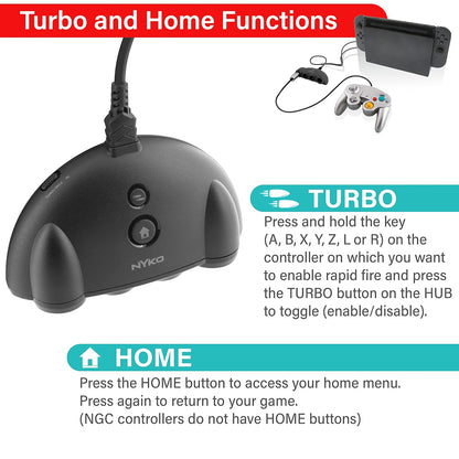GAMECUBE CONTROLLER ADAPTER NS WII U 3RD PARTY